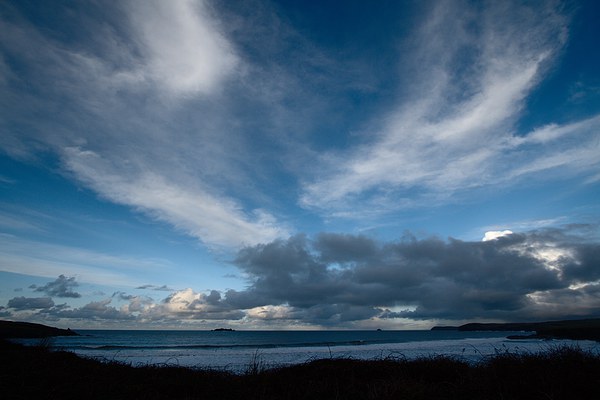 Blue Skies at Harlyn Bay, Cornwall Picture Board by Samantha Higgs