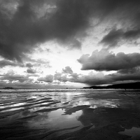 Buy canvas prints of Harlyn Bay in Black and White by Samantha Higgs