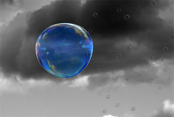 Blue Bubble Picture Board by Samantha Higgs