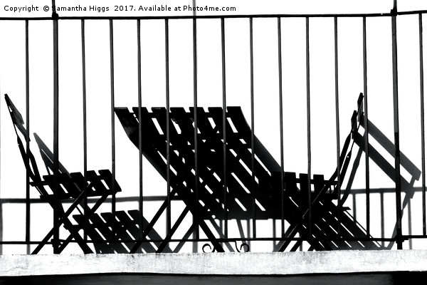 Stripes and Shadows - Balcony Verona Italy Picture Board by Samantha Higgs
