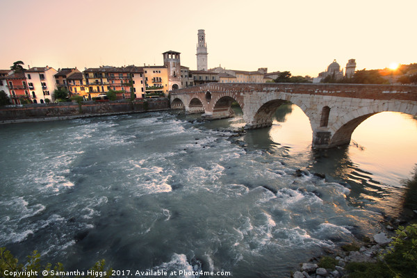 Roman Bridge - Verona Picture Board by Samantha Higgs