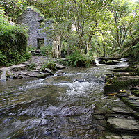 Buy canvas prints of Trethevy Mill Ruins, Rocky Valley, Tintagel,  by Samantha Higgs