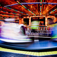 Buy canvas prints of  Waltzers on the pier, Blackpool, UK by Jennifer Mannion