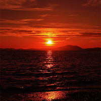Buy canvas prints of Sunset over the Llyn peninsula by Sean Wareing
