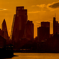 Buy canvas prints of Sunset Over The City of London by peter tachauer