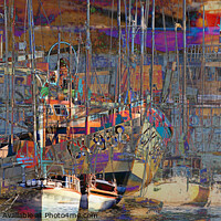Buy canvas prints of Boats and Masts Maldon  by peter tachauer