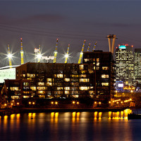 Buy canvas prints of London Docklands by Night by peter tachauer