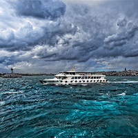 Buy canvas prints of Ferry on the Bosporus by peter tachauer