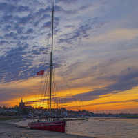 Buy canvas prints of  Maldon Sunset by peter tachauer