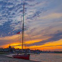 Buy canvas prints of Maldon Sunset by peter tachauer