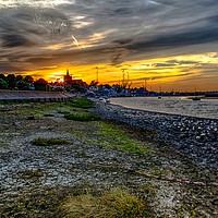 Buy canvas prints of Maldon Sunset by peter tachauer