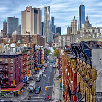 Buy canvas prints of New York Looking over Chinatown by peter tachauer