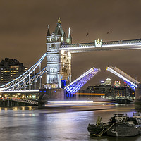 Buy canvas prints of Tower Bridge Opening by peter tachauer