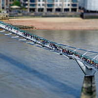 Buy canvas prints of Millennium Bridge London by peter tachauer