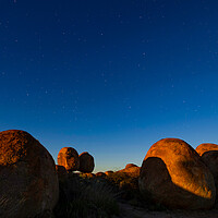 Buy canvas prints of Stars Over The Devils Marbles by peter tachauer