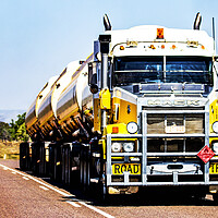 Buy canvas prints of Road Train Australia by peter tachauer