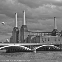 Buy canvas prints of Pink Floyd's Pig, Battersea by Dawn O'Connor