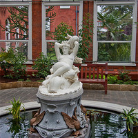 Buy canvas prints of Galatea, Marble Statue in Avery Hill Winter Garden by Dawn O'Connor