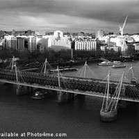 Buy canvas prints of London Skyline, Black and White by Dawn O'Connor
