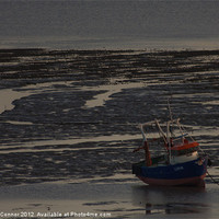 Buy canvas prints of Lone Boat on Shore at Southend by Dawn O'Connor