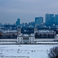 Buy canvas prints of Royal Greenwich Snow by Dawn O'Connor