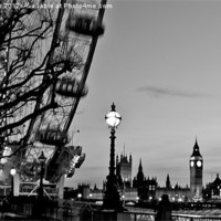 Buy canvas prints of Westminster and The London Eye by Dawn O'Connor