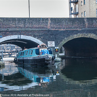 Buy canvas prints of Barge on Regent's Canal by Dawn O'Connor