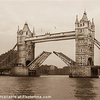 Buy canvas prints of Tower Bridge Open by Dawn O'Connor