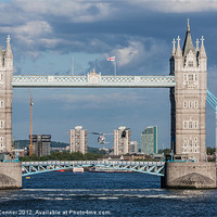 Buy canvas prints of Helicopters at Tower Bridge by Dawn O'Connor