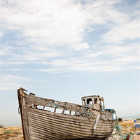 Buy canvas prints of Wrecked Boat Dungeness by Dawn O'Connor