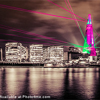 Buy canvas prints of Shard Laser Display by Dawn O'Connor