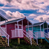 Buy canvas prints of Beach Huts by Dawn O'Connor