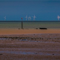 Buy canvas prints of The London Array Offshore Wind Farm by Dawn O'Connor