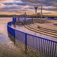 Buy canvas prints of River Medway Flood by Dawn O'Connor