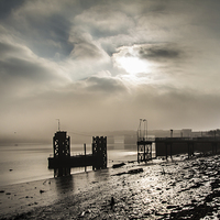 Buy canvas prints of River Medway Fog by Dawn O'Connor
