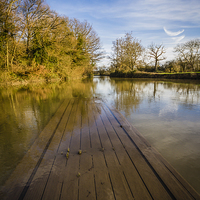 Buy canvas prints of Flooded River Medway by Dawn O'Connor