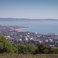 Buy canvas prints of  Aerial View of Eastbourne in Sussex by Dawn O'Connor