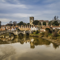 Buy canvas prints of Winter Walk in Aylesford Kent UK by Dawn O'Connor