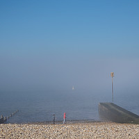 Buy canvas prints of Whitstable Slipway in the Fog by Dawn O'Connor