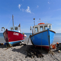 Buy canvas prints of Boats at Beer by Graham Piper