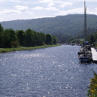 Buy canvas prints of Sunny Day On The Caledonian Canal by Nigel G Owen
