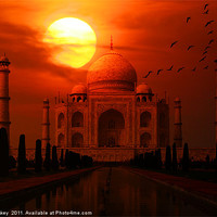 Buy canvas prints of Taj Mahal Sunset by Anthony Michael 