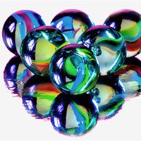 Buy canvas prints of Colourful Glass Marbles by Anthony Michael 