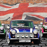 Buy canvas prints of Mini Cooper Trio by Anthony Michael 