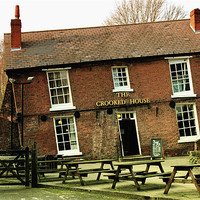 Buy canvas prints of The Crooked House Pub by Anthony Michael 