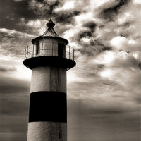 Buy canvas prints of Southsea Castle Lighthouse by Chris Manfield