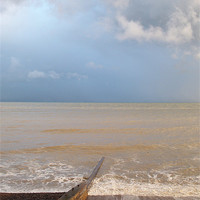 Buy canvas prints of Stormy day, St Margarets Bay, Kent by Sarah Harrington-James