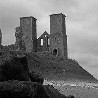 Buy canvas prints of Reculver Castle, Kent by Sarah Harrington-James