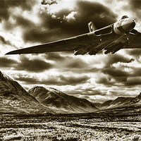 Buy canvas prints of Avro Vulcan Training by Sam Smith