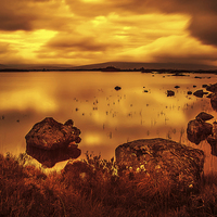 Buy canvas prints of  Sunset over Scottish Loch by Sam Smith